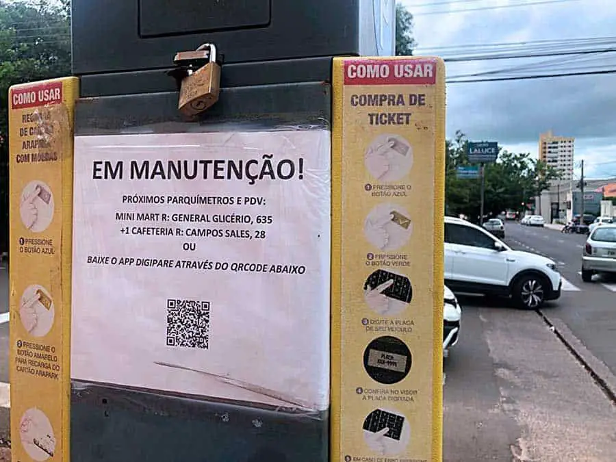 Parquimetros inoperantes sao alvo de questionamentos min