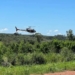 Helicóptero Águia fazendo buscas por suspeitos de matar homem em Monte Aprazível — Foto: Divulgação/Monte Aprazível Notícias