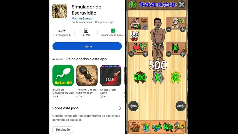 jogo escravidao