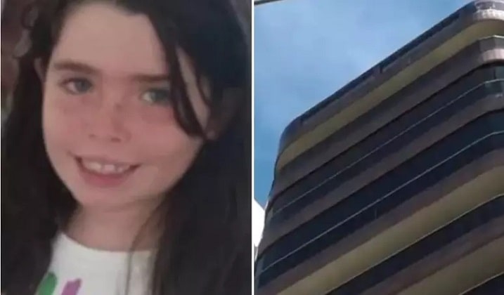 Helena Peçanha da Paula Costa, de 8 anos, teria caído da báscula do banheiro em um edifício localizado na Praia do Morro
Foto: Reprodução/TV Gazeta