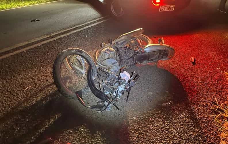 Motociclista não resistiu aos ferimentos e morreu em Estrela d'Oeste — Foto: TVC Interior/Divulgação