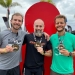 Filipe Fornari, Gilson Jordão e Diogo Sousa concluíram o IronMan no Rio de Janeiro (Foto: Divulgação)