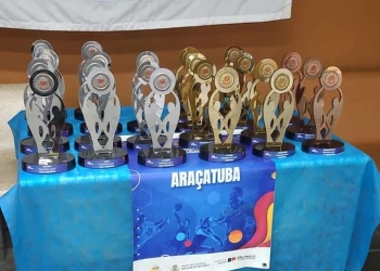 Troféus conquistados pelos atletas de Araçatuba nos Jogos Regionais 2023