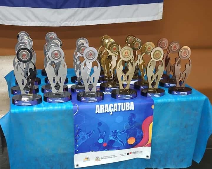 Troféus conquistados pelos atletas de Araçatuba nos Jogos Regionais 2023