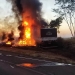 Motorista morre carbonizado ao bater de frente contra carreta em ultrapassagem proibida em Penápolis — Foto: Arquivo pessoal/ g1