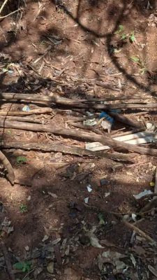 Local onde a PM fez escavações em busca de corpo no bairro Mão Divina, em Araçatuba