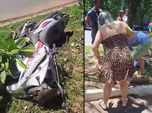 Popular faz massagem cardiorrespiratória no condutor da moto até a chegada do socorro