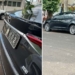 Carro estava estacionado na frente da Secretaria de Assistência Social (Foto: Divulgação)