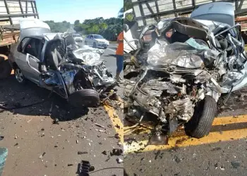 Acidente entre carro e caminhão deixa mortos em rodovia de Votuporanga (SP) — Foto: Arquivo Pessoal