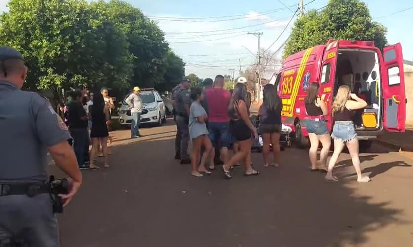 Crime ocorreu na Vila Mineira, em Andradina (Foto: Manoel Messias/ Mil Notícias)