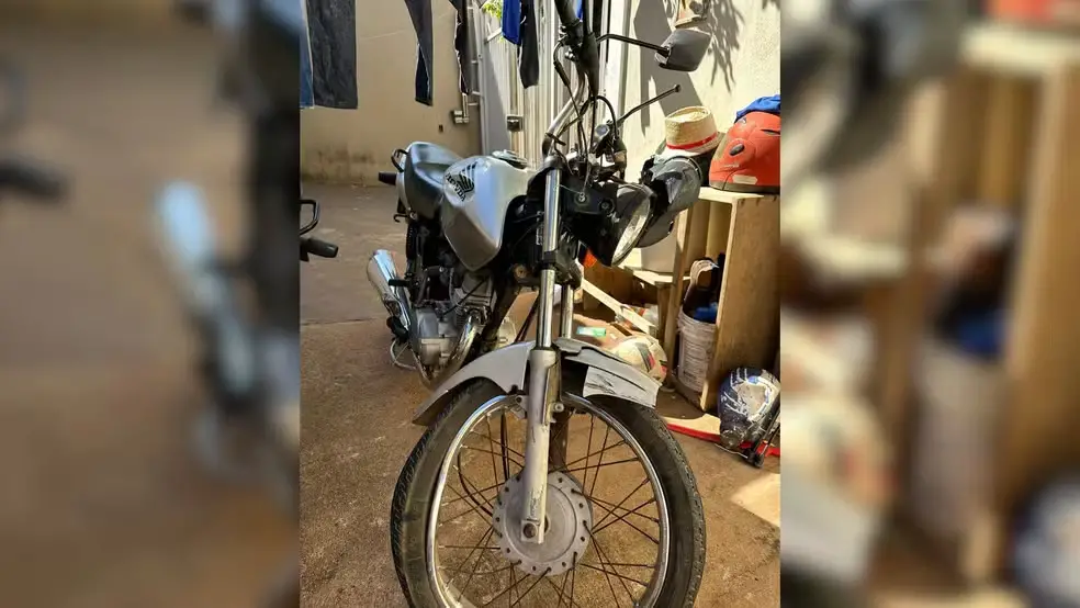 motocicleta atropelada em Rio Preto