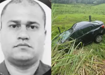 Carro de Silvio Callegari da Silva Godoy, de 40 anos, foi encontrado capotado na SP-193 — Foto: Divulgação/PM e Polícia Militar Rodoviária