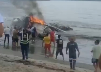 jatinho explode em Ubatuba