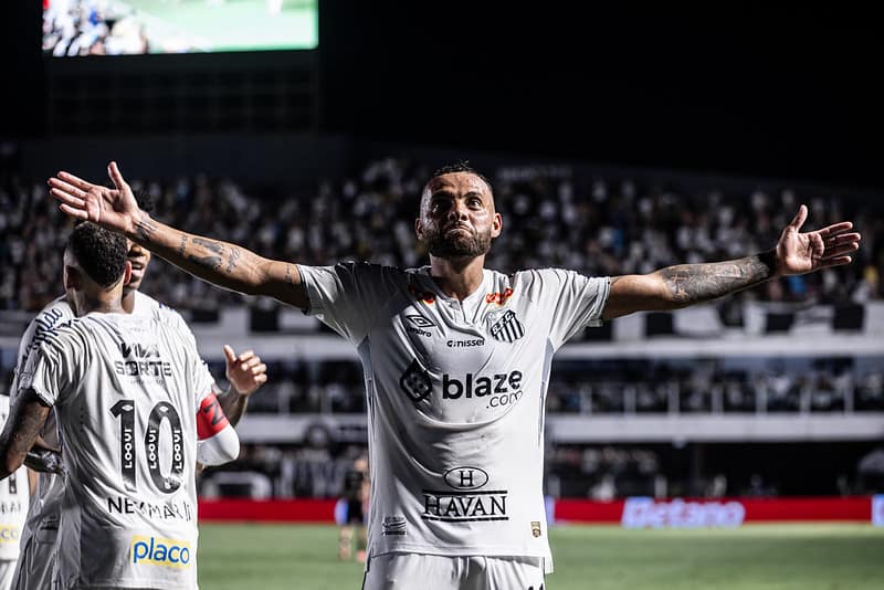 Guilherme fez mais um gol pelo Santos - Foto: Raul Baretta / Santos FC